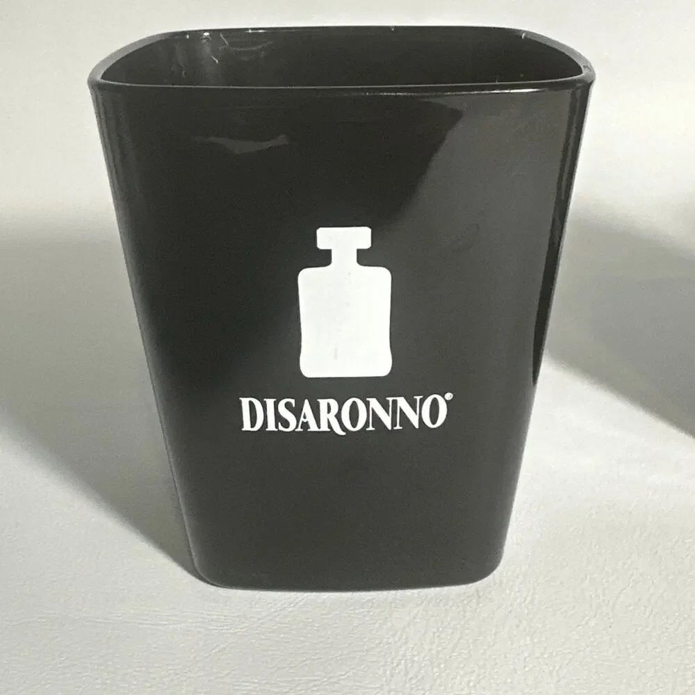 Disaronno Black Square Rocks Glasses Set of 3 Drinking Barware Cocktail